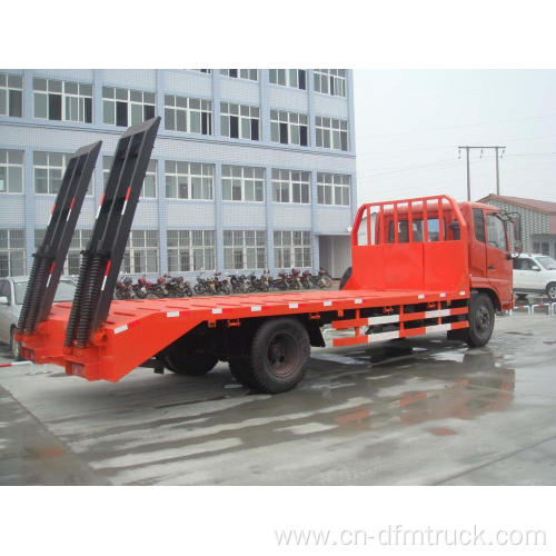 Low flat bed cargo truck